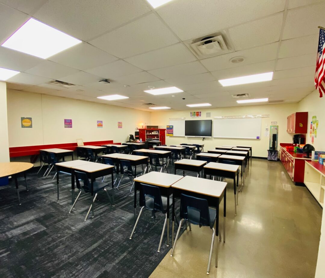 U.S. classroom where an international teacher works